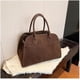 thumbnail image 3 of Modavo - Bolsa de paseo parisina para mujer, bolsa de mano para mujer, color café chocolate para mujer, grande, moda retro hombro, 3 of 3