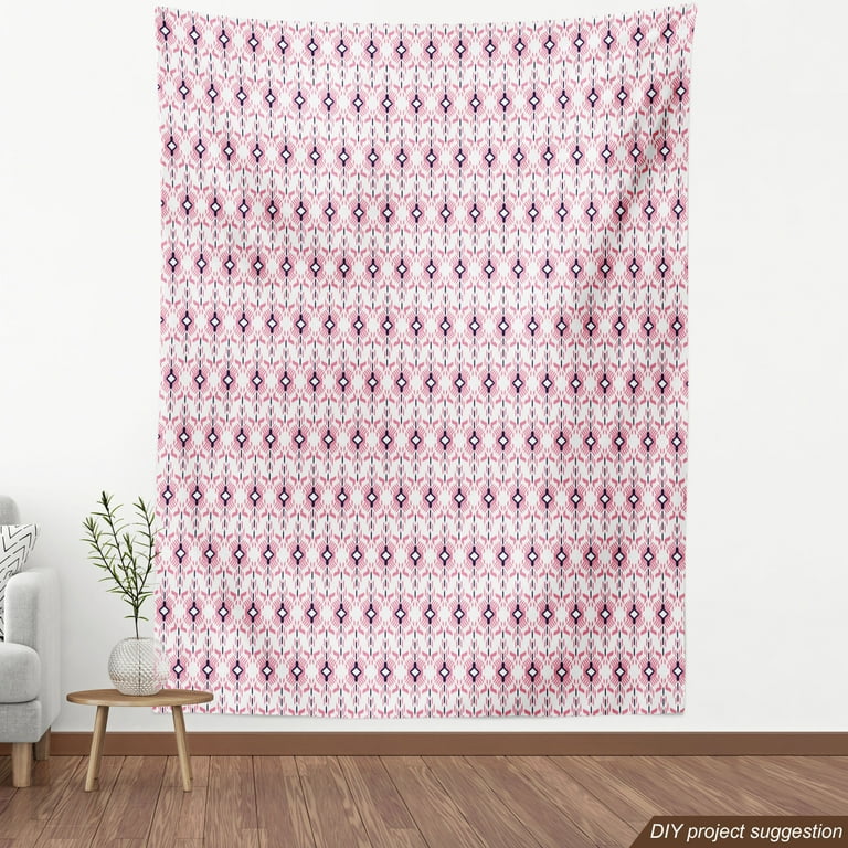 Boho Fabric by the Yard, Ikat Inspired Vertically Arranged Print