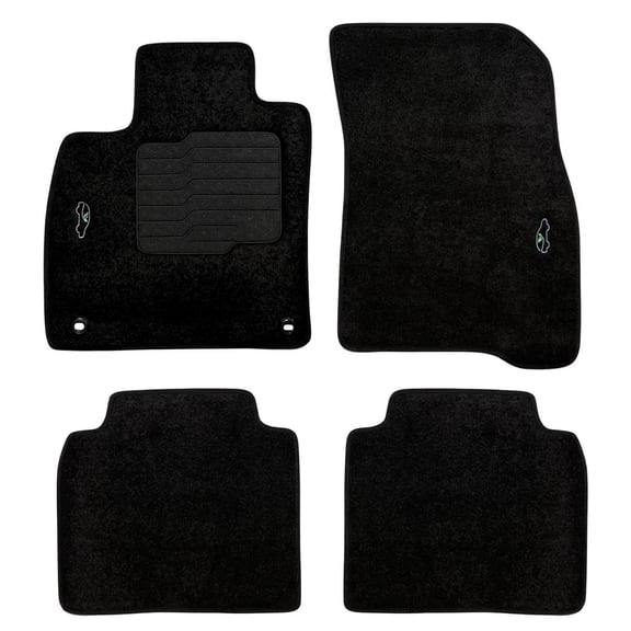 ecoMats Carpet Floor Mats for 2023 to 2026 Honda Accord, Black, Front and Rear