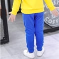thumbnail image 3 of CPNG Baby Toddler Kid Boys Girls Casual Wide Leg Solid Color Sweatpants Elastic High Waist Loose Pants Drawstring Casual Pants(Blue,3-4 Years), 3 of 5