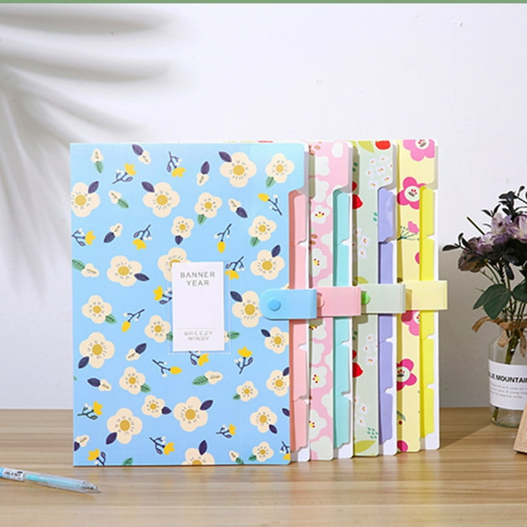 XEOVHV Cute Expanding File Folder with 1120 Labels Notes