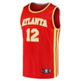 thumbnail image 2 of Men's Fanatics De'Andre Hunter Red Atlanta Hawks Fast Break Replica Jersey - Icon Edition, 2 of 3