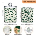 thumbnail image 3 of 2 Pack Green Small Triangles Qtip Holder Dispenser Clear Plastic Storage Apothecary Jars for Cotton Swabs Balls Pads Floss, 3 of 7