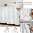 thumbnail image 5 of Colorful Striped Small Cabinet Curtains 10"W x 11"L, Rainbow Color Stripes Sink Skirt Dust-Proof Short Curtain for Bathroom Vanity Storage Cubby Desk, Self Adhesive Privacy Drapes, 5 of 9