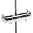 thumbnail image 1 of Shower Shelf Without Drilling Adjustable Shower Shelf For The Shower Rod Bathroom Storage With Shower Holder Shelf With 2 Small Hooks--, 1 of 5
