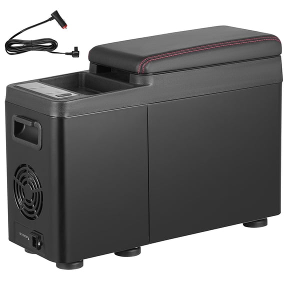 8L Single Zone Car Armrest Refrigerator, -4~68℉ Adjustable 12/24V DC AC Compressor Cooler for Outdoor Camping Travel