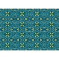 thumbnail image 1 of Ahgly Company Machine Washable Indoor Rectangle Transitional Teal Green Area Rugs, 6' x 9', 1 of 7