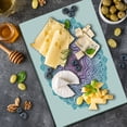 thumbnail image 5 of Mandala Cutting Board, Round Floral Starry Pattern with Soft Aqua Color Theme, Decorative Tempered Glass Cutting and Serving Board, Large Size, White Pink and Blue, by Ambesonne, 5 of 5