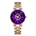 thumbnail image 1 of Ocean heart brand starry sky diamond surface bright multi-surface glass solid steel belt women's waterproof watch, 1 of 3