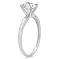 thumbnail image 2 of 1.5 ct Brilliant Round Cut Genuine Cultured Diamond SI1-SI2 J-K 14K White Gold Solitaire Promise Wedding Statement Engagement Designer Ring size 5, 2 of 7