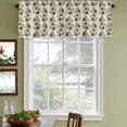 thumbnail image 3 of 2 Pack Valances for Window, Yellow Floral Short Curtains for Kitchen Bedroom Living Room, Abstract Watercolor Flower Leaf Plant Rod Pocket Small Window Treatment Valance Drapes 54 x 18 Inch, 3 of 8
