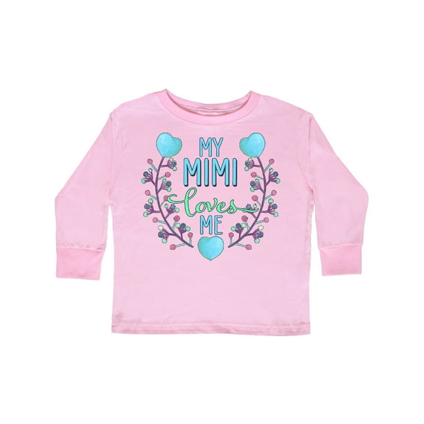 INKtastic - My Mimi Loves Mimi with Flowers and Hearts Toddler Long ...