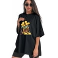 thumbnail image 5 of Women T Shirt Graphic Tee Summer Tops Half Sleeve Loose drop Shoulder Vintage Shirts Casual Shirt M, 5 of 5