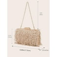 thumbnail image 4 of Women's Feather Evening Bag Mini Clutch Handbag Crossbody Purse, 4 of 6