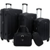 Open Box Travelers Club Chicago Hardside Spinner Luggages 5 Piece TCL-77995-00 - BLACK