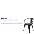 thumbnail image 4 of Flash Furniture Black Metal Chair with Wood Seat and Arms, 4 of 12
