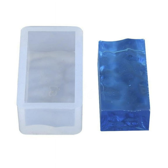 Rectangle Shape DIY Silicone Molds Resin Casting Molds For UV Resin Epoxy Resin Jewelry Making White 46x25.5x16mm Inner Size: 40x20mm