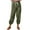 Army Green, variant on Women's Casual Pants, High Waist Drawstring Lounge Pants with Pockets, Breathable Tapered Ankle Pants for Home, Relaxation, and Leisure