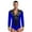 Blue, variant on Mens V Neck Latin Dance Leotard Shirt Bodysuit Top Glittery Rhinestones Gymnastics Figure Skating Ballroom Chacha Costume