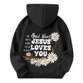 thumbnail image 5 of Grblisyd Christian Hoodies Christian Bible Verse JESUS LOVES YOU Hoodie for Teen Girls Cute Letter Graphic Hoodies Long Sleeve Pullover Sweatshirt, 5 of 6