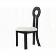 thumbnail image 5 of Vintage Solid Wood Dining Chairs - Set of 2 with Sheep Plush Backrest (Armless for Small Spaces), 5 of 26