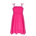 thumbnail image 3 of Girl's Flowy Cami Dress Ruched Sleeveless Layered Ruffle Cute Short Summer Casual Beach A Line Swing Dresses, 3 of 9