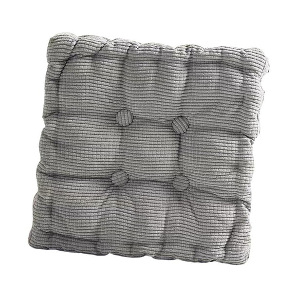 Cojín cuadrado con forma de galleta para silla, ideal para decorar la oficina y el dormitorio. Gris claro