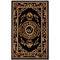 thumbnail image 5 of Safavieh  Handmade Naples Hanan Traditional Oriental Wool Rug Black Monogram "A" 5' x 8' 5' x 8' Rectangle, 5 of 5