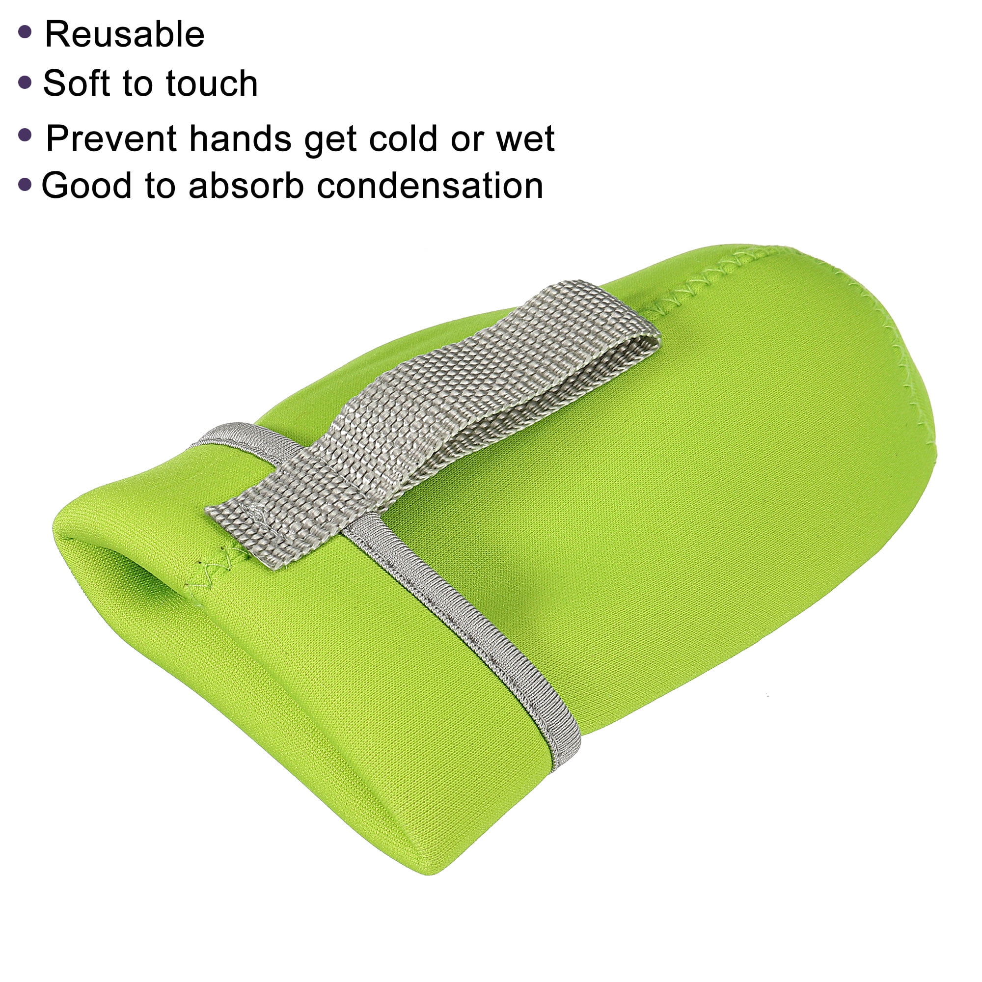 Unique Bargains Water Bottle Sleeve Neoprene Carrier Insulated Non Slip Cover Green