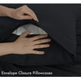 thumbnail image 3 of RUVANTI 100% Cotton Flannel Sheets Queen Size - 4 Piece Warm, Soft & Breathable, Deep Pocket, Double Brushed Cozy All Season Bedding Set, Black, 3 of 7