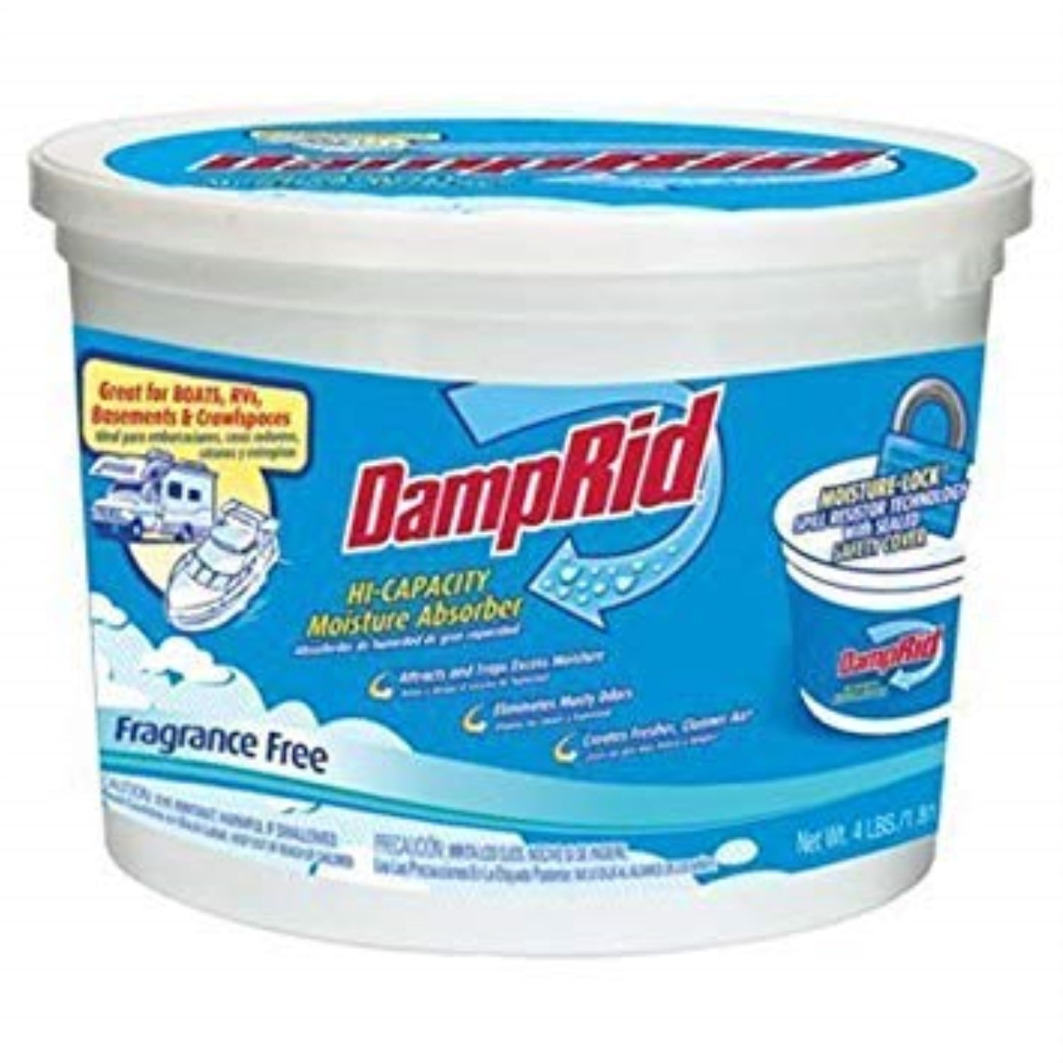damprid fg50t hicapacity moisture absorber, 4pound tub (pack of 4