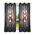 thumbnail image 2 of Cat in Suit Blackout Curtains Thermal Insulation 63 inch Grommet for Bedroom Living Room Bathroom Kitchen Windows 2 Pack, 2 of 6
