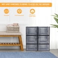 thumbnail image 6 of Shoe Storage Stackable Entryway Box Set of 6, Plastic, Black, 6 of 7