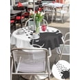 thumbnail image 5 of Outdoor Tablecloth with Umbrella Hole for Patio/Picnic/Party/Camping, Cows Showering Waterproof Table Cloth Round Cover Washable, Modern Abstract Art Funny Animals (Dia 54"), 5 of 8