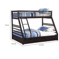 thumbnail image 5 of Benjara Wooden TwinXL/Queen Bunk Bed with Drawers- Espresso Brown, 5 of 5