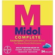 Midol Complete Maximum Strength Acetaminophen Menstrual Pain Reliever, 24 ct