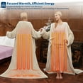thumbnail image 5 of EuKer Oversize Electric Blankets, Wearable Heated Blanket with Sleeve and Foot Pocket for Home, Office, Khaki, 5 of 8