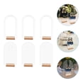 thumbnail image 3 of MRLESS Set of 6 Clear Acrylic Earring Holders with Wooden Bases, Ideal for Displaying Dangle and Drop Earrings, 3 of 6