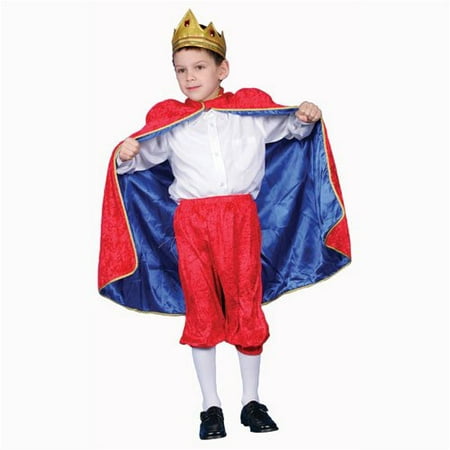 Deluxe Royal King Dress Up Costume Set - Red - Large