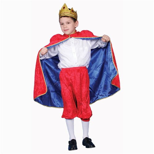 Deluxe Royal King Dress Up Costume Set Red Large 1214