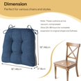 thumbnail image 3 of Non Slip Chair Cushions for Dining Chairs Set of 4 Kitchen Chair Cushions 18"x18"x3" Turfted Chair Pads Comfortable and Soft Seat Cushion with Ties, Royal Blue, 3 of 15