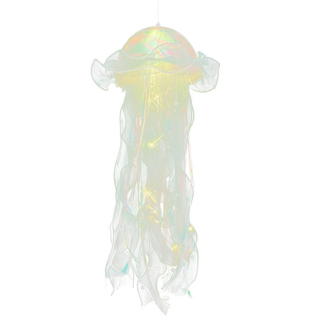 Meitianfacai Handheld Luminous Jellyfish Lantern With Colorful Ribbon Flashing Light Night Light Stall Market Jellyfish Light
