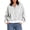 Light gray, variant on Women's Color Block Cropped Zip Up Hoodie Oversized Long Sleeve Full Zip Hooded Sweatshirt Jacket with Kangaroo Pocket
