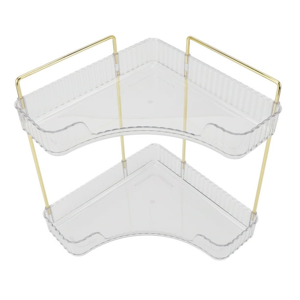 Organizador de Mostrador de Baño, Estante Esquinero de Metal de Fácil Montaje para Encimera, Almacenamiento de Cosmética y Maquillaje para Baña y Cocina