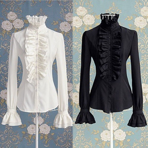 High neck blouse victorian outlet