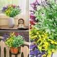 thumbnail image 4 of Viworld 10 Bundles Artificial Lavender Flowers, Outdoor Fake Flowers for Decoration, UV Resistant Faux Plastic Plant Shrubs for Home Garden Window Box Office Porch Wedding Decor, Multi-Color, 4 of 7