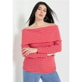 thumbnail image 4 of June + Vie Women's Plus Size Long-Sleeve Off-The-Shoulder Top, 4 of 4