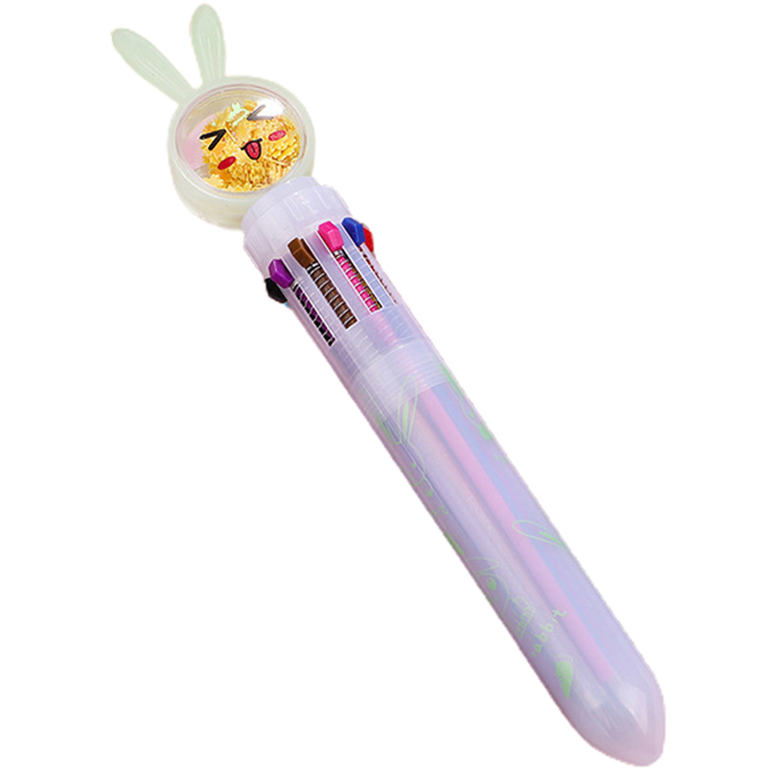 Cute Rabbit Animal Multicolor Pen, Ink Multicolor Pen in One, 10