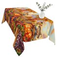 thumbnail image 2 of Fall Scarecrows Table Cloth Waterproof Tablecloths, Autumn Thanksgiving Farm Pumpkins Fruit Tablecloth Dining Table Cover for Kitchen Party Tabletop Outdoor, Rectangle Tablecloth 60x120 Inch, 2 of 9