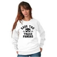 thumbnail image 4 of Save Trash Pandas Funny Raccoon Pun Unisex Plus Fleece Graphic Sweatshirt Brisco Brands 3X, 4 of 5